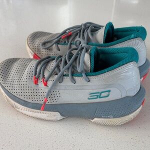 Kids Gray and Teal Athletic Shoes